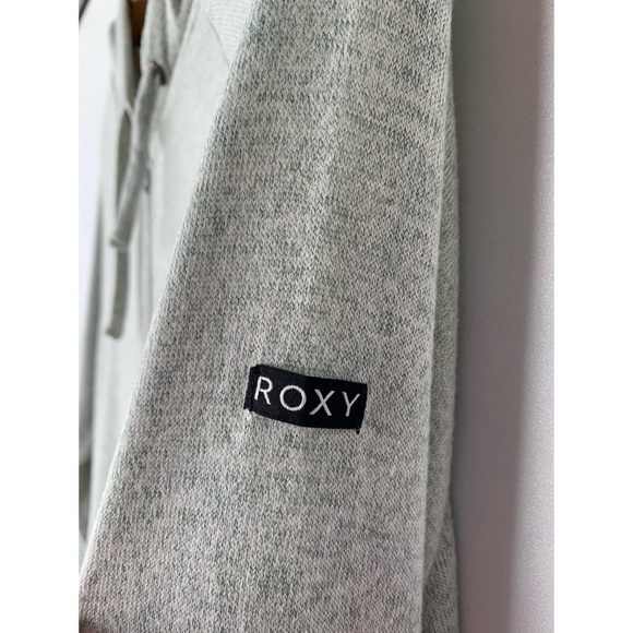 Small, Roxy, NWOT sage green and white Like A Dream super soft zip up hoodie - Picture 6 of 11